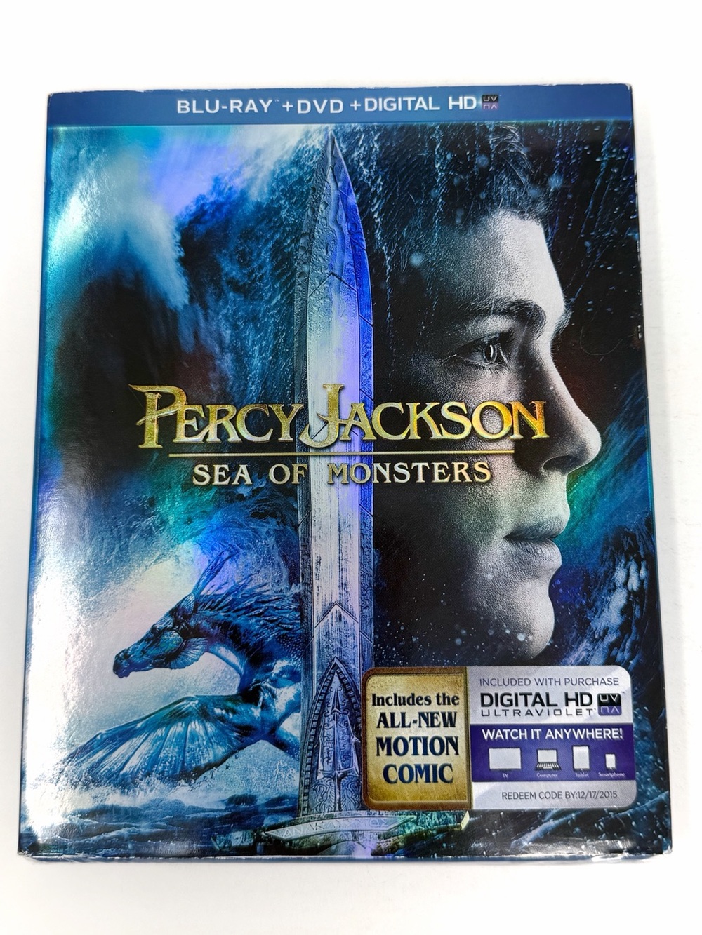 NEW Percy Jackson Sea of Monsters Blu Ray DVD Digital HD Sealed